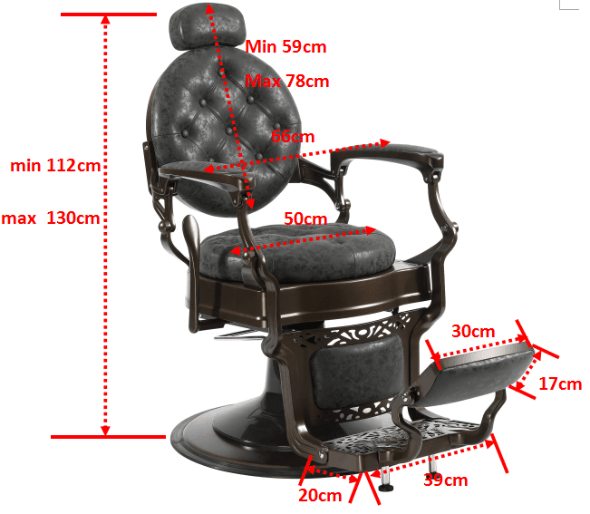 Scaun frizerie/ Barber chair Chester Oval - imagine 6