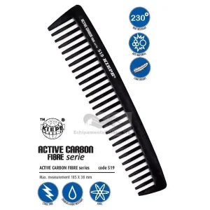 Kiepe pieptene profesional, Active Carbon 519 - 185*38 - imagine 1