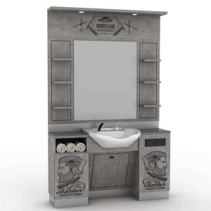 Post de lucru frizerie / barber styling unit Alpeda Truva Grey Man