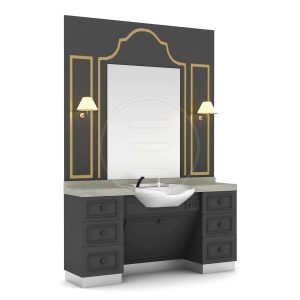 Post de lucru frizerie / barber styling unit ALPEDA AVANGARD MAN NEGRU