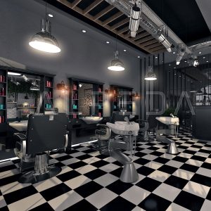 Post de lucru frizerie / barber styling unit ALPEDA BAROK MAN