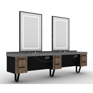 Post de lucru frizerie / barber styling unit Alpeda Odin Grey