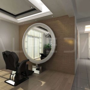 Post lucru coafor / styling unit ALPEDA Round Massive Wall, Crom