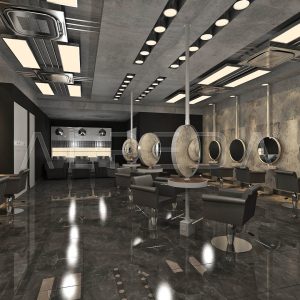 Post lucru coafor / styling unit ALPEDA ROUND WALL BY