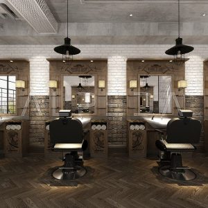 Pachet Alpeda Post frizerie Truva + Scaun Frizerie Hercule Black Edition