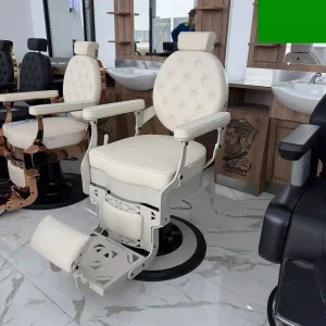 Scaun de frizerie / barber chair Alpeda Ronin White, Outlet - imagine 2