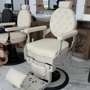 Scaun de frizerie / barber chair Alpeda Ronin White, Outlet - imagine 1