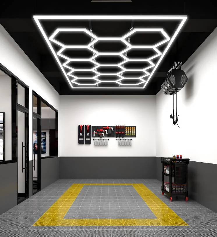 Sistem iluminat LED Hexagonal, HoneyComb, 4824mm*2604mm