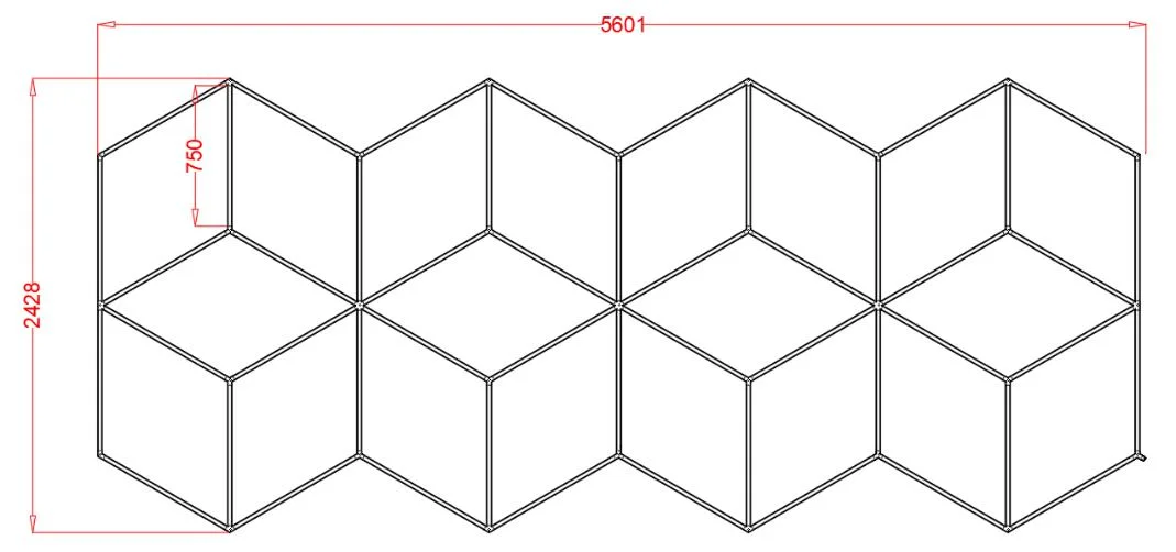 Sistem iluminat LED, HoneyComb, 5601mm*2428mm - imagine 2