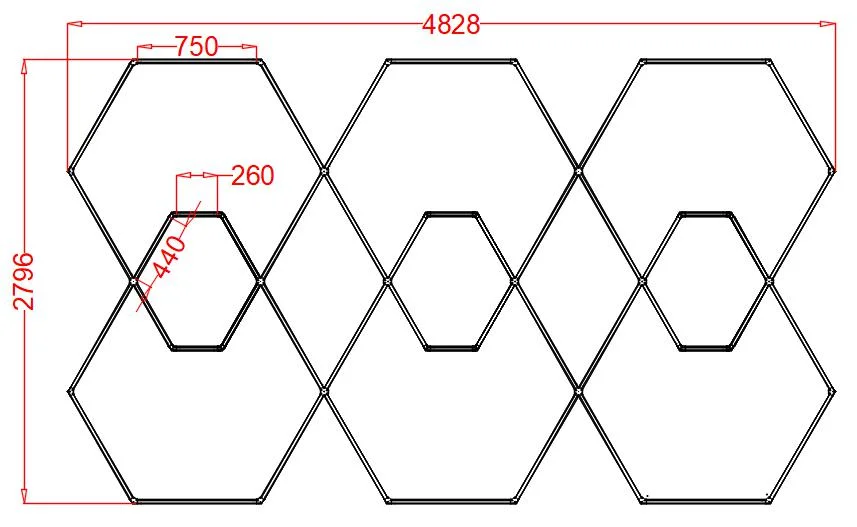 Sistem iluminat LED, HoneyComb, 2796mm*4828mm - imagine 2