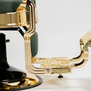 Scaun frizerie/ Barber chair Dduueett Mack Gold Green - imagine 3