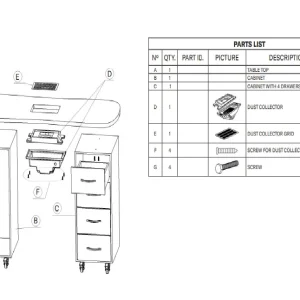 Masa manichiura KANTON TOLI