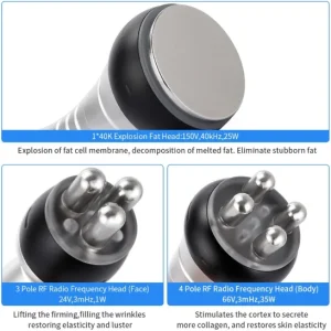 Aparat remodelare corporala 6 in 1 vacuum cupping, cavitatie 40K, radiofrecventa, reducere celulita, tonifiere, marire sani si fese, body conturing - imagine 4