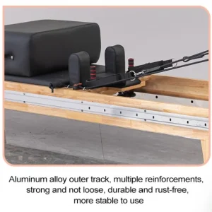 Aparat Reformer pentru pilates si yoga, profesional din lemn, pentru modelarea corpului, echipament de fitness - imagine 8