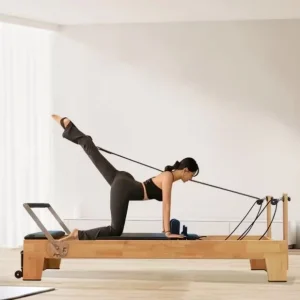 Aparat multifunctional profesional din lemn Reformer pentru pilates si yoga, pentru modelarea corpului, echipament de fitness, echipament pentru întindere