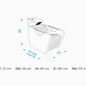 Unitate pentru spalat, scafa / washing unit Alpeda Sacha Wash E Rose - imagine 2