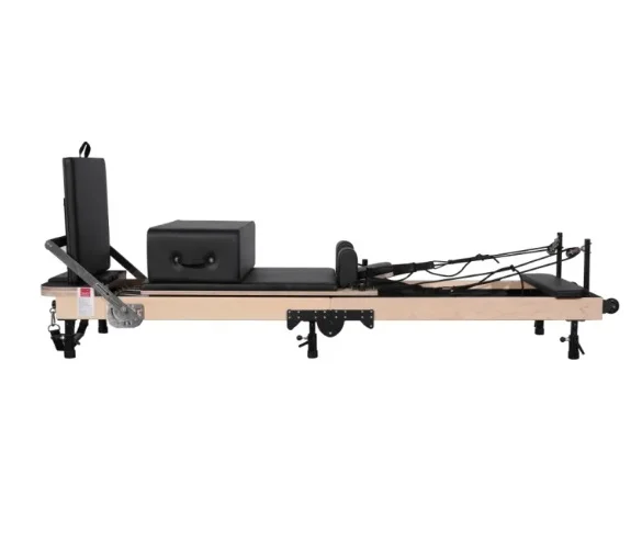 KANTON REFORMER PLIABIL aparat multifunctional profesional din lemn de artar, Reformer pentru pilates si yoga, echipament de fitness pentru remodelarea corpului - imagine 10