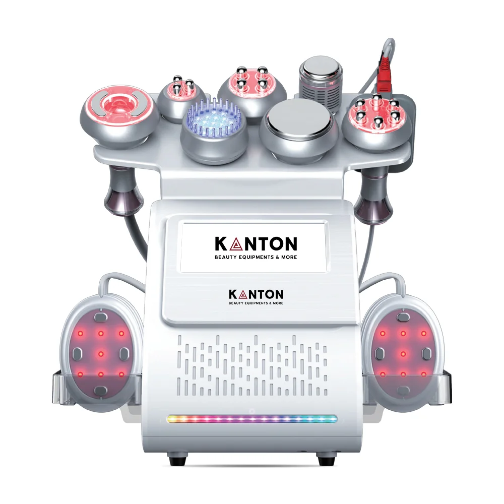 Aparat remodelare faciala si corporala Kanton 9 in 1 80K cavitatie RF EMS lipolaser vacuum multipolar radiofrecventa