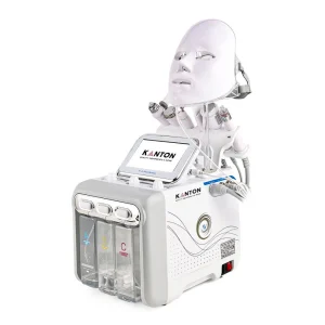 Combina cosmetica profesionala Kanton 7 in 1 hydra dermabraziune cu masca led, ultrasunet, RF, jet H2/O2 , ciocan rece