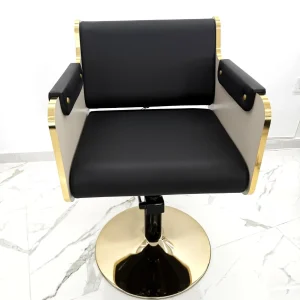 Scaun coafor / styling chair Alpeda KAI Gold Black, Outlet